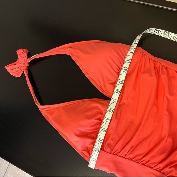 Coco Rave body contouring one piece swimsuit, orange, full coverage overskirt M - Picture 12 of 16